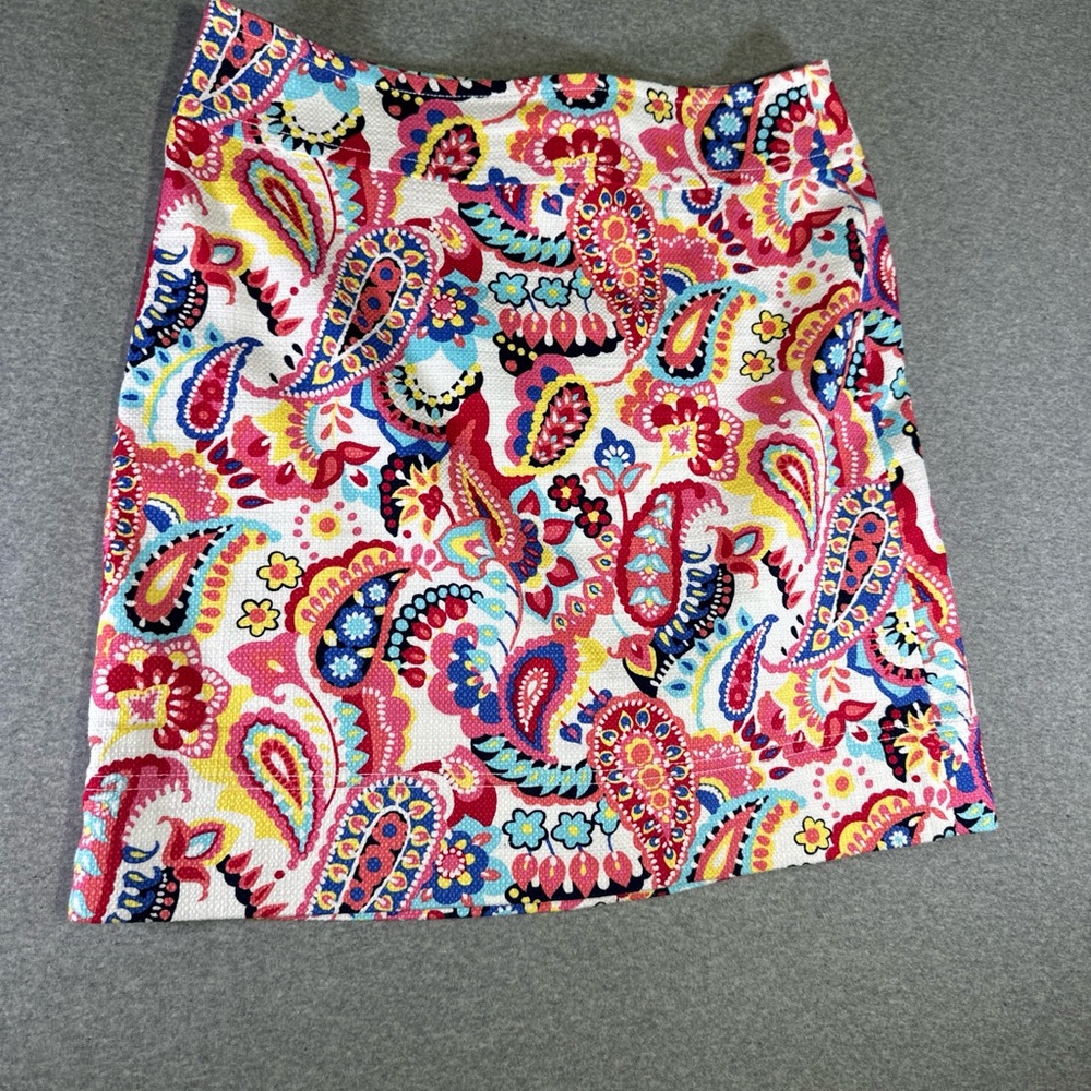 Women’s Size 6 Talbots Lined Paisley Design Mini Skirt SKU 057